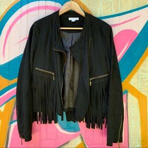 Western Fringe Moto Jacket / Size Small